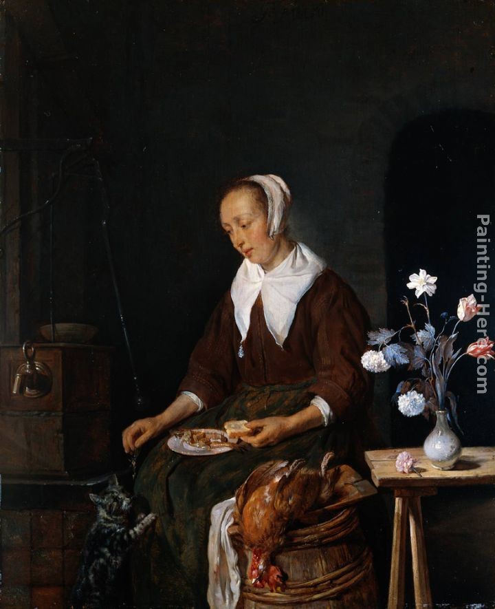 Gabriel Metsu Woman Eating